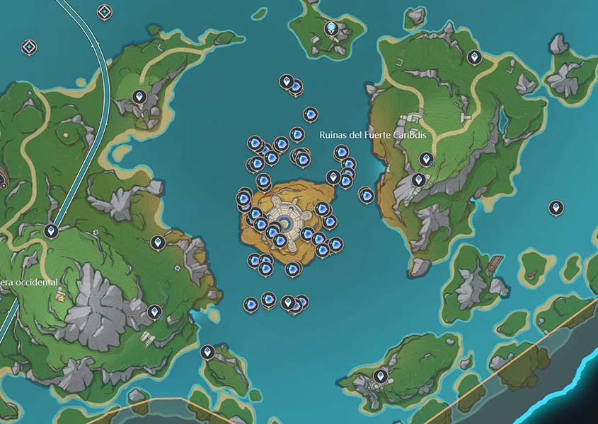 Ubicación exacta de todas las Gotas de Rocío Primigenio en el mapa interactivo de Teyvat